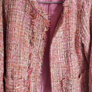 Pink tweed jacket